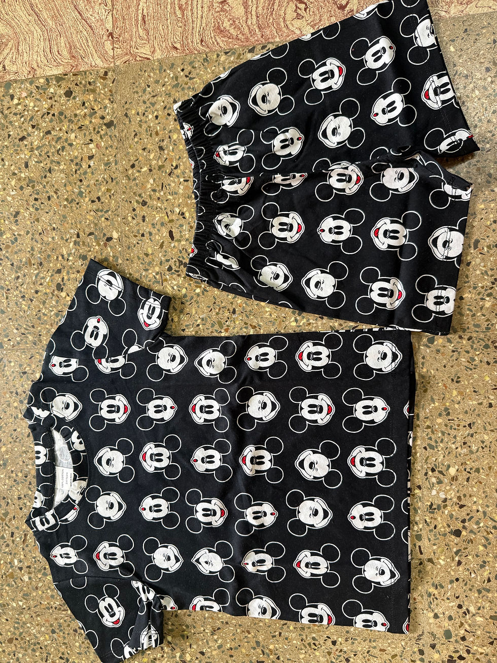 Thumbnail: Kids shorts set - black micky 
