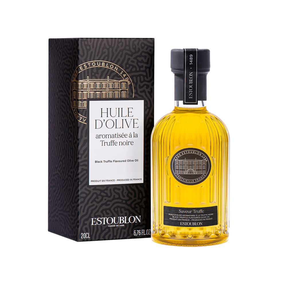 Estoublon 1489 Black Truffle Flavoured Olive Oil, 20cl bottle and box