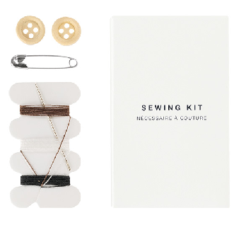 ADA Sewing Kit: needles, thread, buttons, pins
