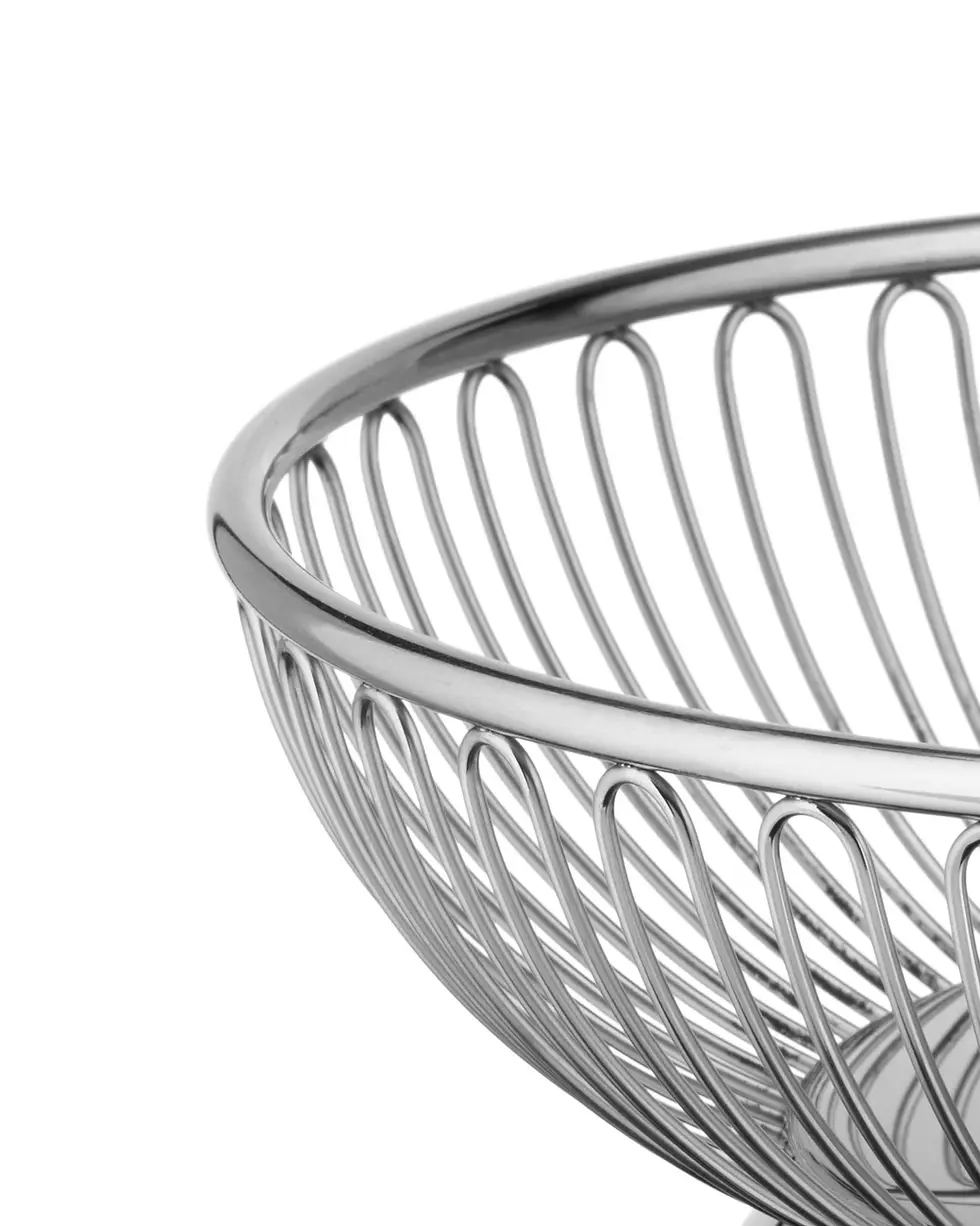Thumbnail: Close-up of Alessi wire basket rim, crafted for luxury aviation and yachting — Jet Must