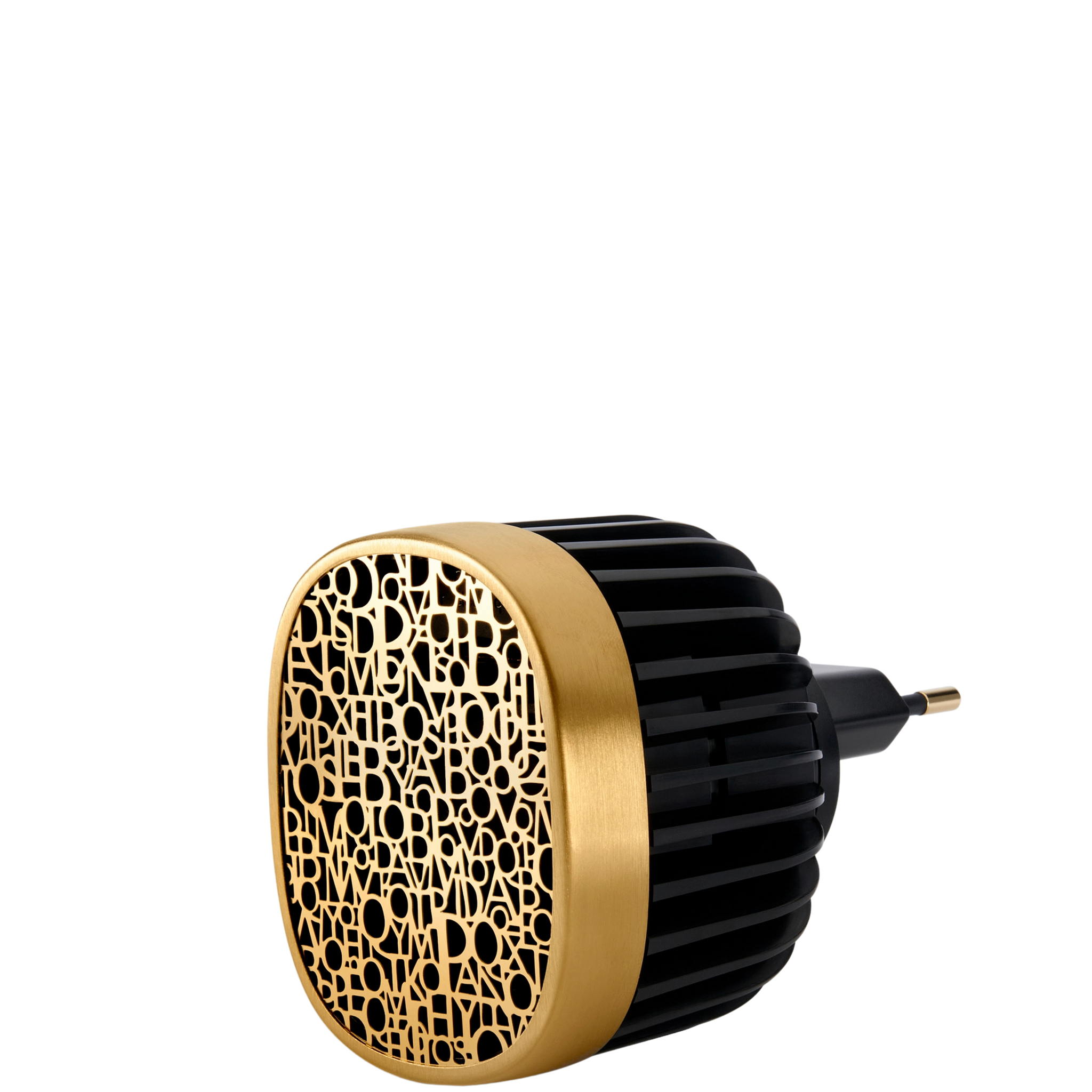 Diptyque Gold and black patterned lamp with plug
