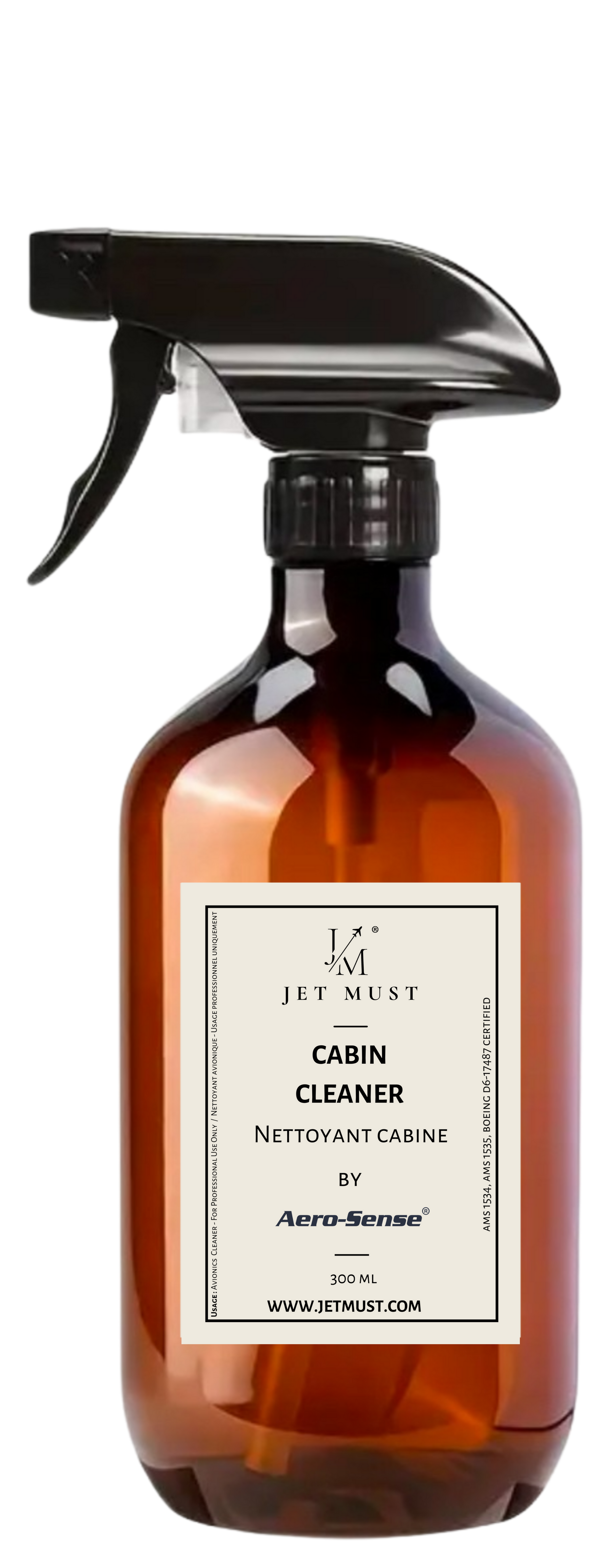 Jet Must Cabin Cleaner, 300ml spray bottle by Aero-Sense