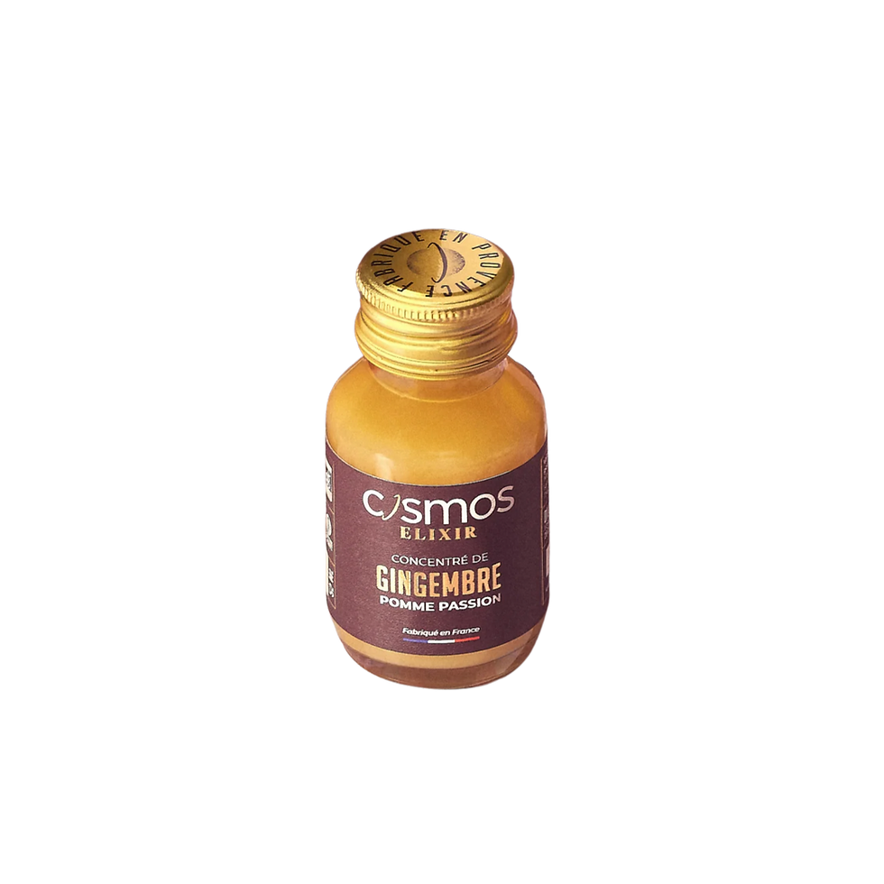 Cosmos Elixir Ginger Apple Passion concentrate bottle