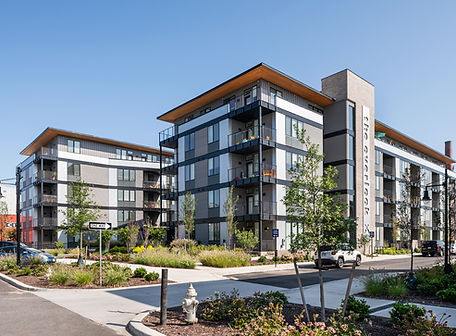 Manchester is one of Richmond's most compelling urban stories, and The Overlook is one of its defining chapters.
Set within the post-industrial fabric of Richmond, Virginia's south side, The Overlook at City View + City View Row is a ground-up mixed-use development: five distinct buildings arranged on a walkable grid along 2½ blocks of Hull Street. Together they create a neighborhood of 120 lofts and apartments, 10 townhomes, and over 12,000 square feet of retail and mixed-use space, filling in the gaps along a stretch of Hull Street that has been underused for decades.