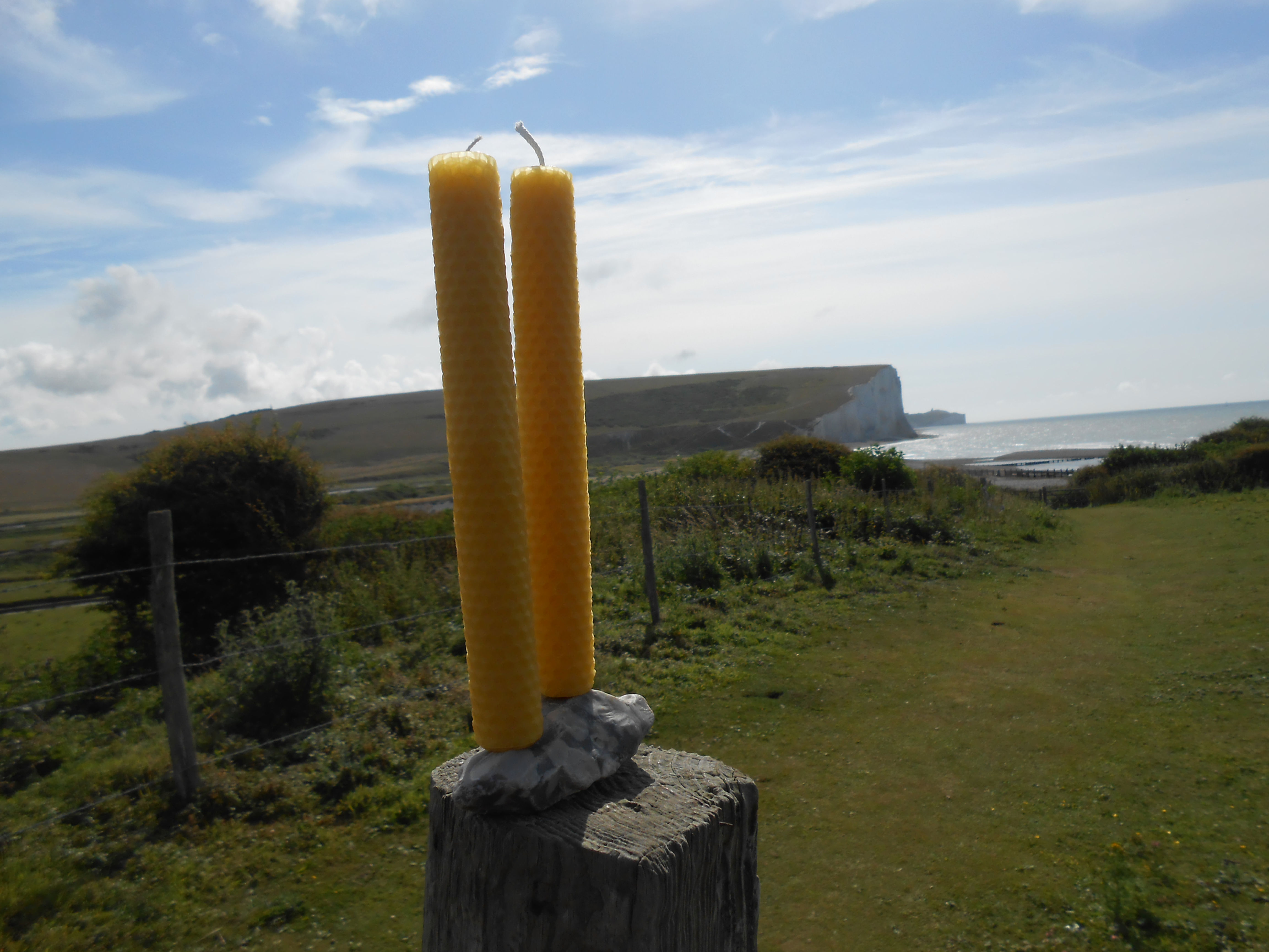 4 Skinnies - set of 4 tall beeswax candles