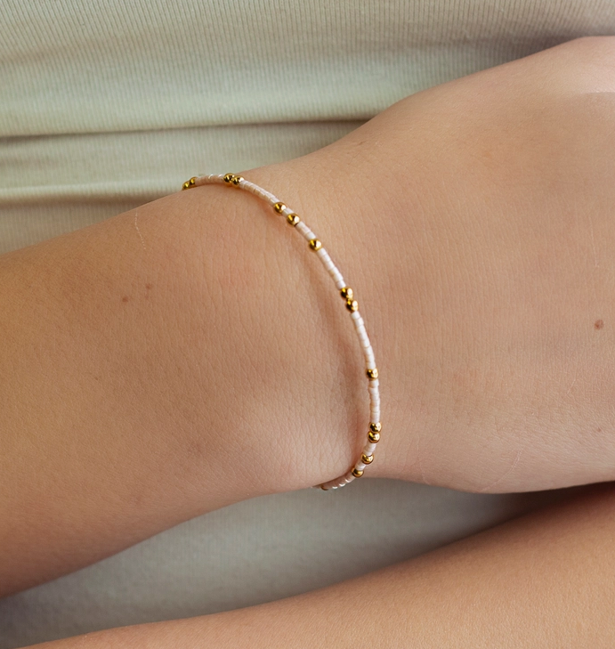 Confetti Beaded Bangle, Adjustable Bracelets