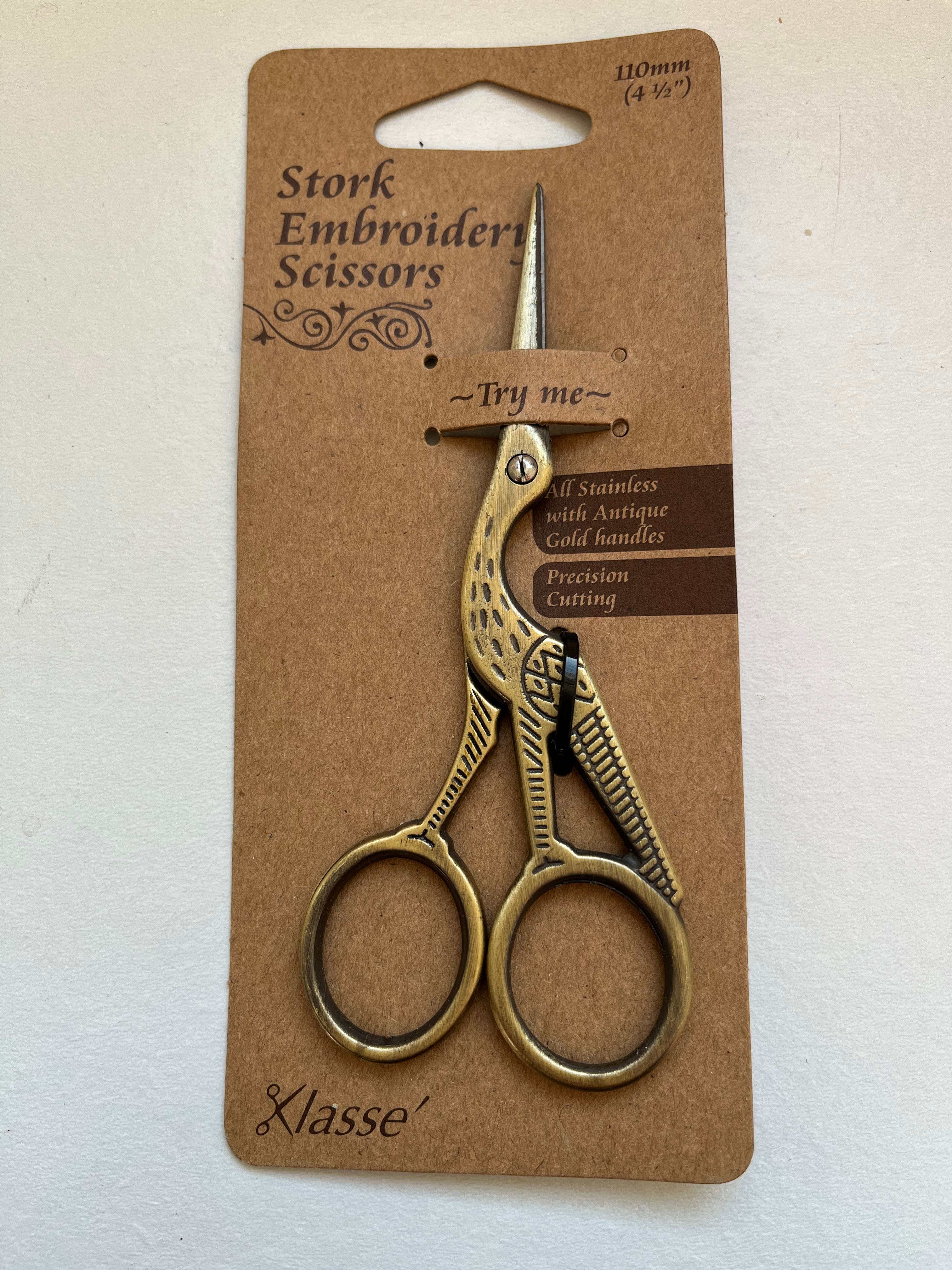 Stork embroidery scissors 