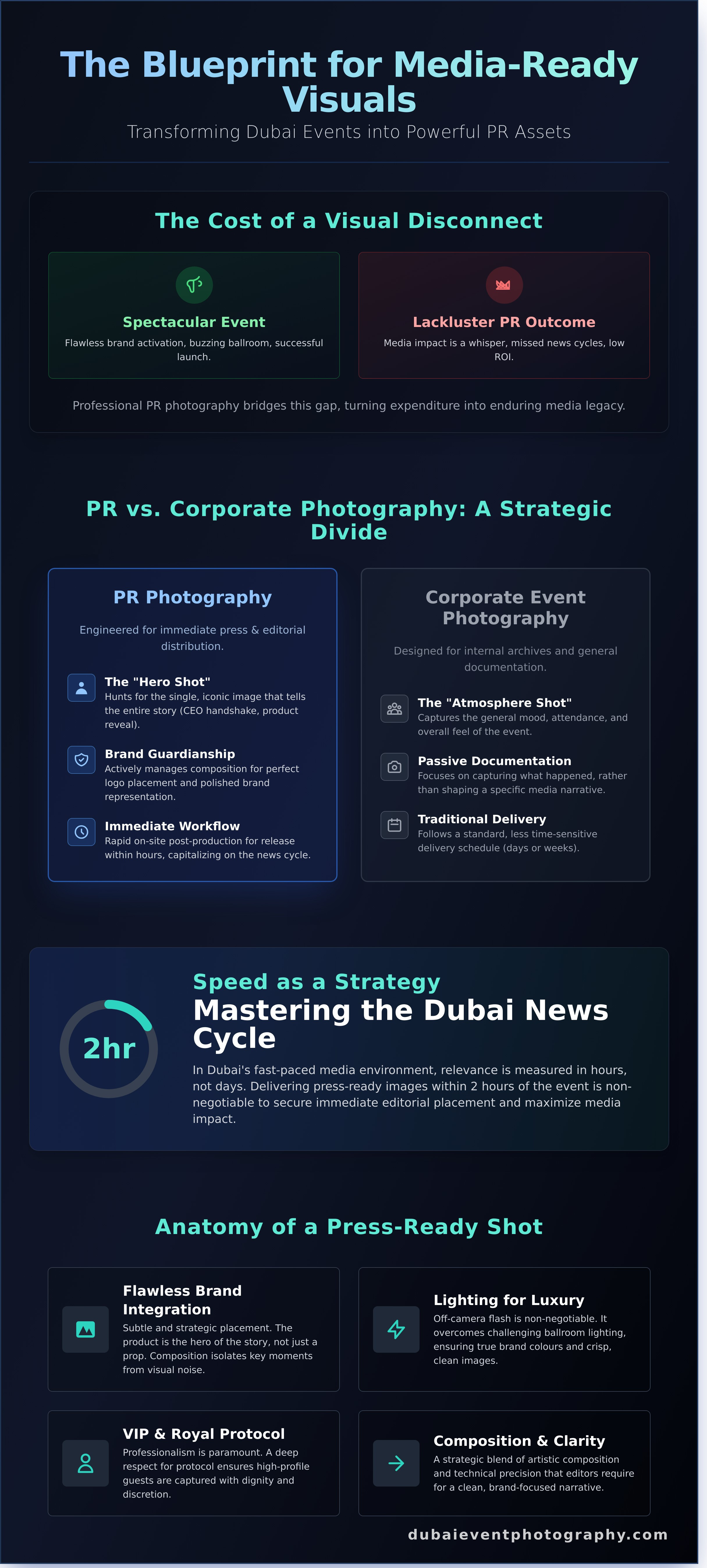 Pr photography dubai infographic - visual guide