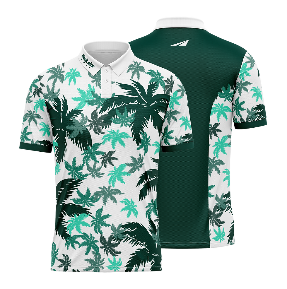 WHITE GREEN PALM TREE