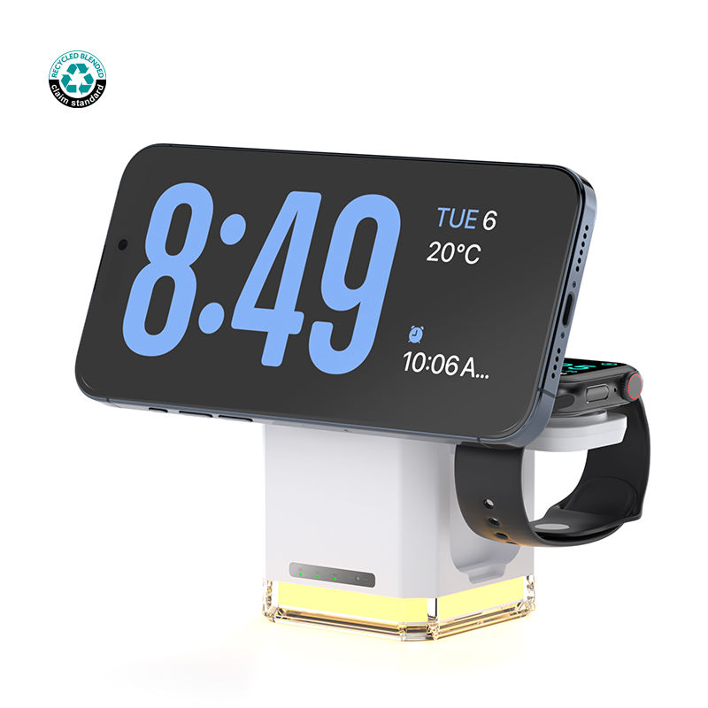 섬네일: 4-in-1 wireless charger foldable with LED light made by recycled plastic