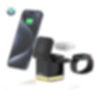 4-in-1 wireless charger foldable with LED light made by recycled plastic