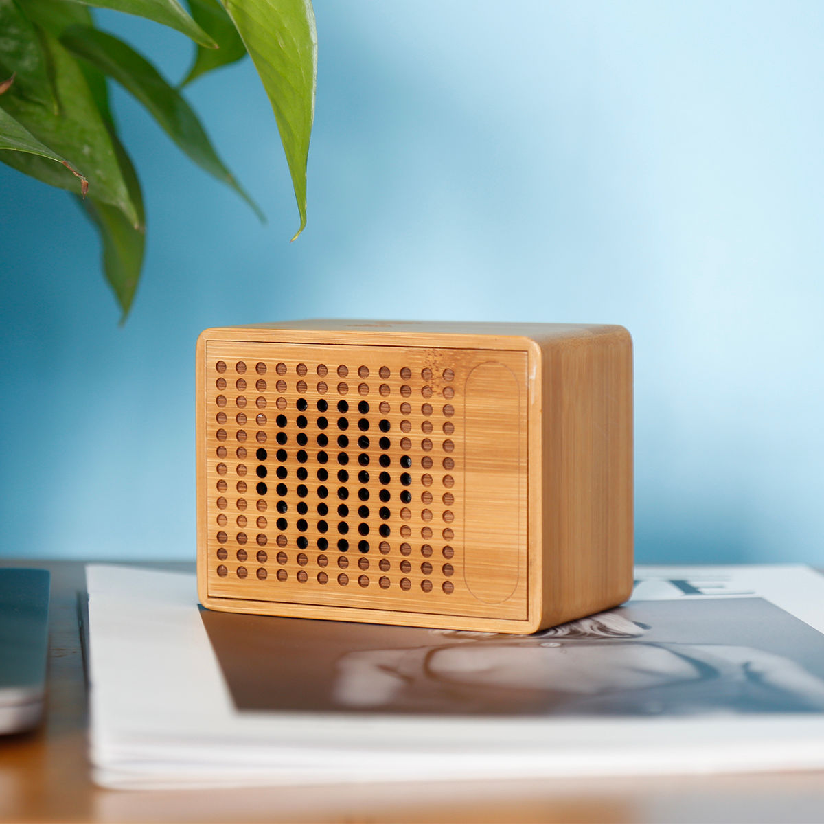 Bamboo Bluetooth Speaker with Wireless Charger in FSC