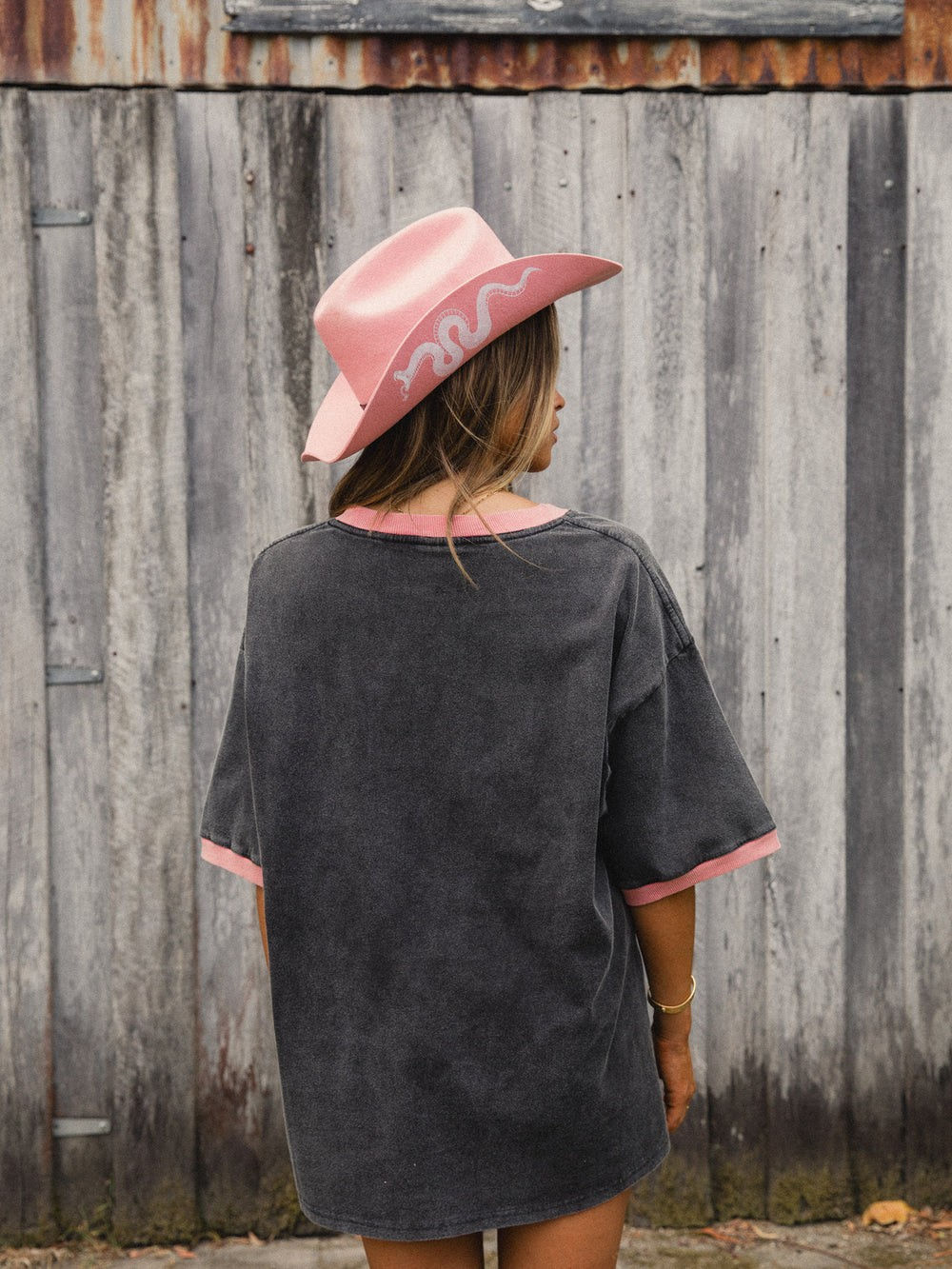 Neon Cowgirl Ringer Tee