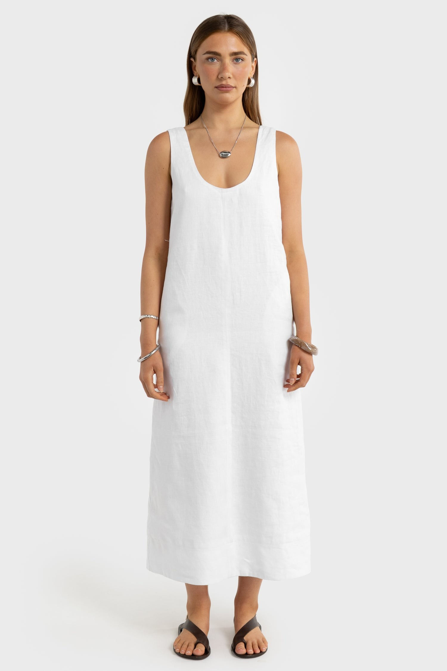 Nora Linen Midi Dress - ORTC