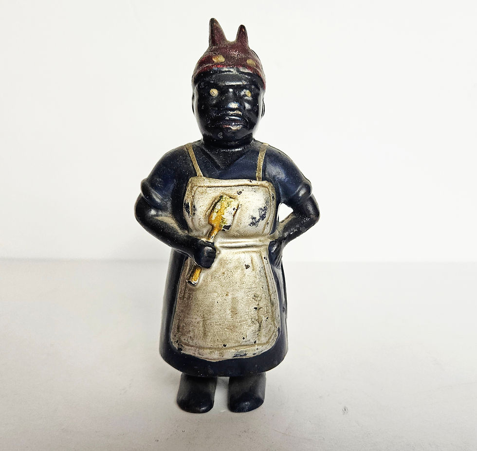 Thumbnail: Antique Cast Iron C1920s AC Williams Aunt Germima (Jemima) Still Coin Bank
