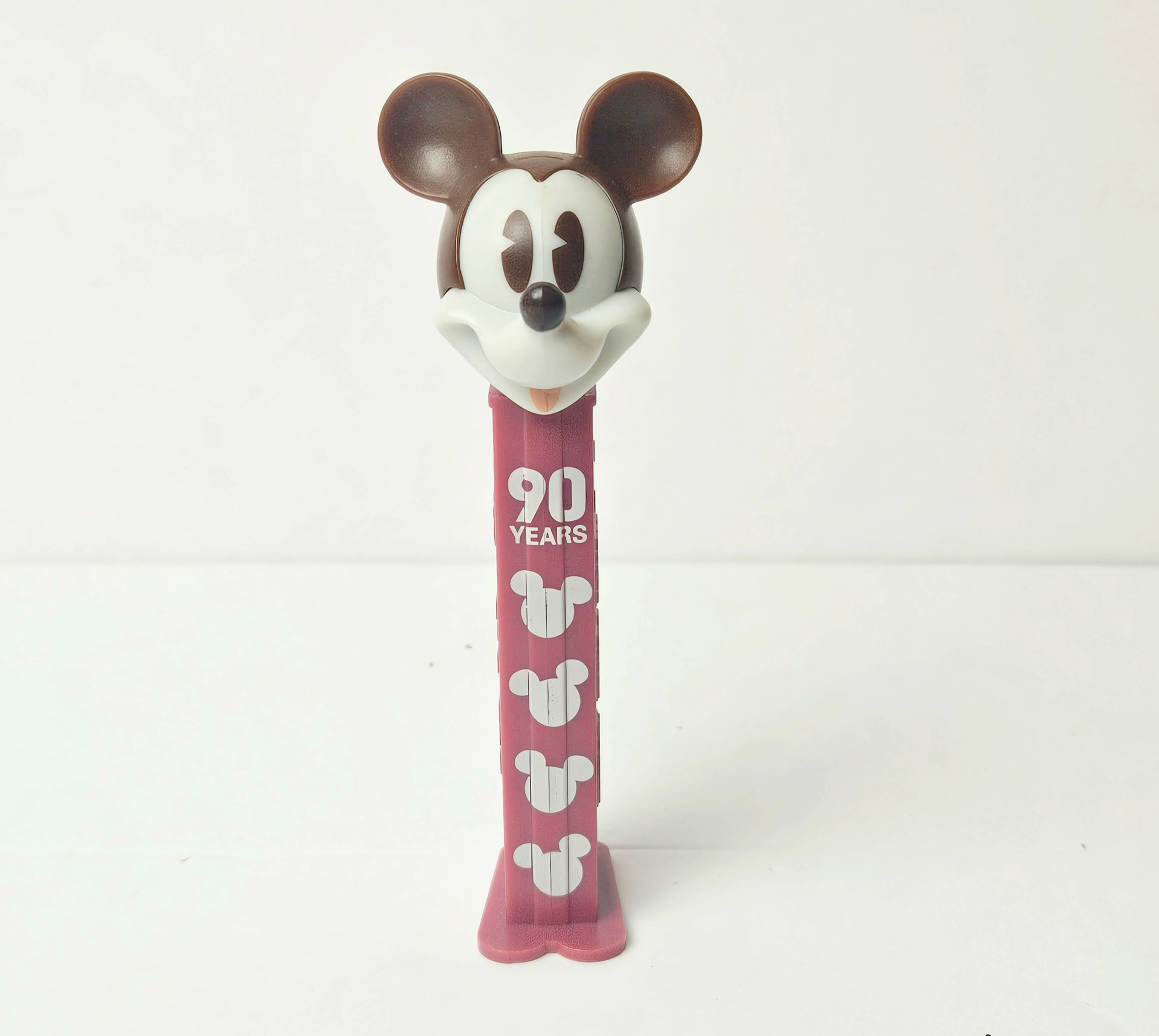 Pez Candy Dispenser Walt Disney's 90th Anniversary Mickey Mouse Footed Red Stem