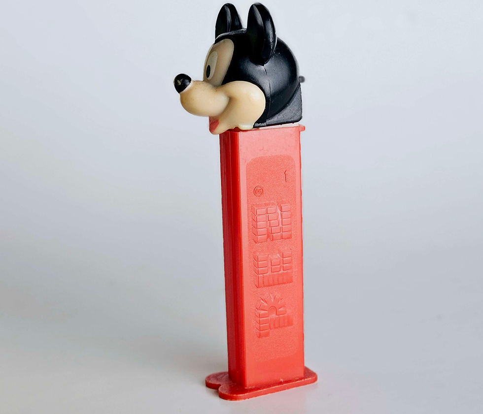 Thumbnail: • Pez Candy Dispenser 1997 Walt Disney's Mickey Pez Dispenser: Mickey Mouse Red