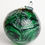 Thumbnail: Handblown Glass Witches Ball Black, Green and White Swirl Art Glass
