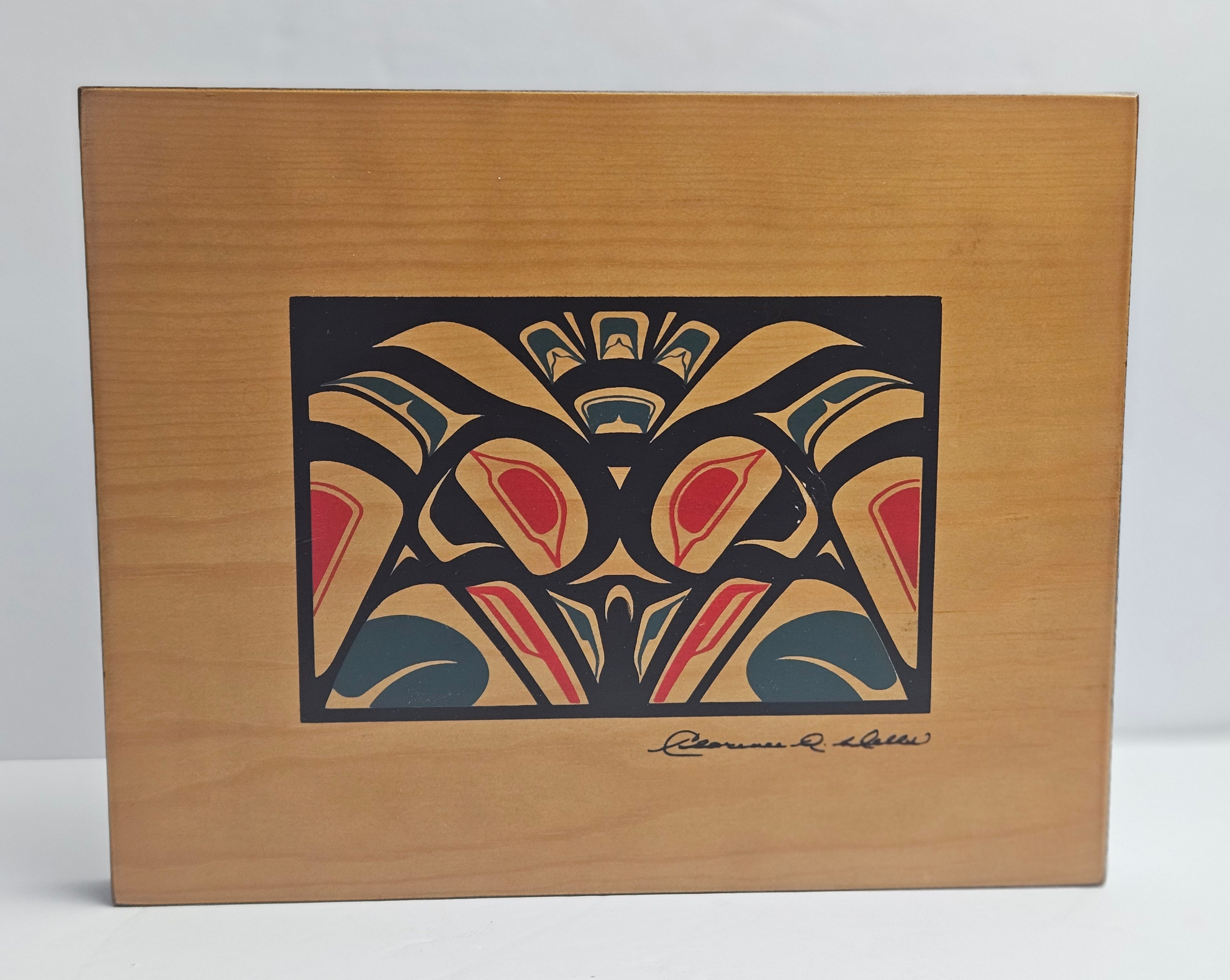 Vintage Clarence A. Wells Signed First Nations Haida Art Wooden Wall Plaque