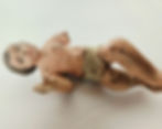 Thumbnail: Primitive Antique Patinated Polychrome Christ Child  Figural Religious Sculptura