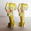 Thumbnail: Vintage Japan Yellow Winking Puppy Dog Tall Salt and Pepper Shakers