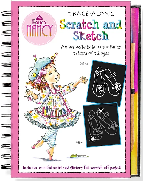 Fancy Nancy Scratch Sketch An Art Activity Book Aycaramba,Girl Woman Face Outline Drawing