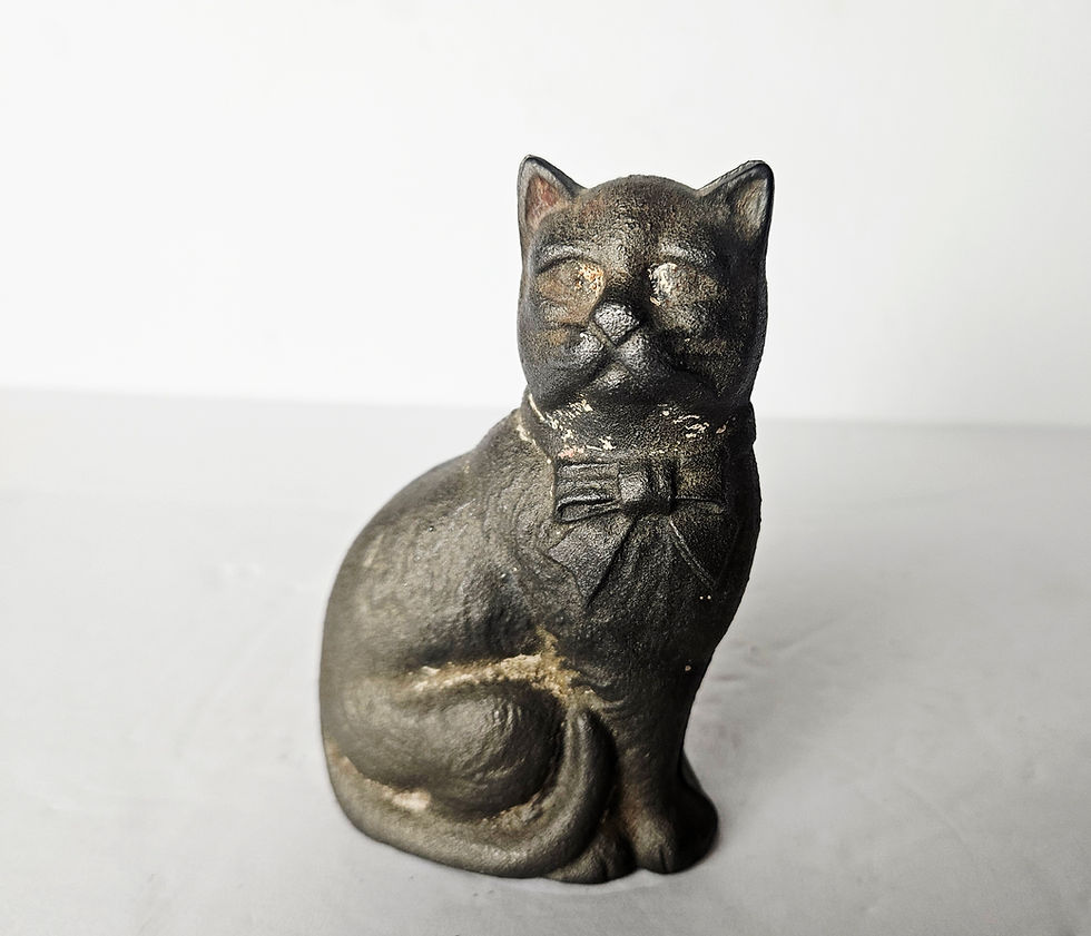 Thumbnail: C1920 Cast Iron Cat Coin Bank 