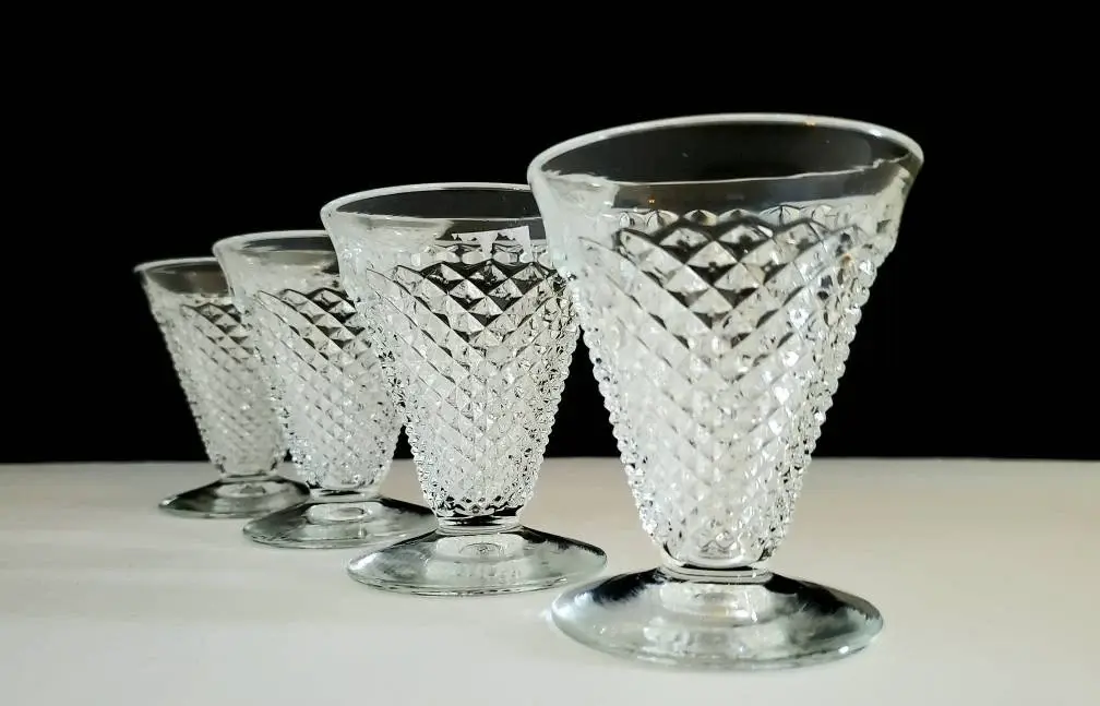 Vintage Westmoreland English Hobnail Juice Glasses