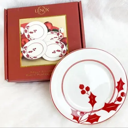 Lenox Holly Silhouette Party Plates