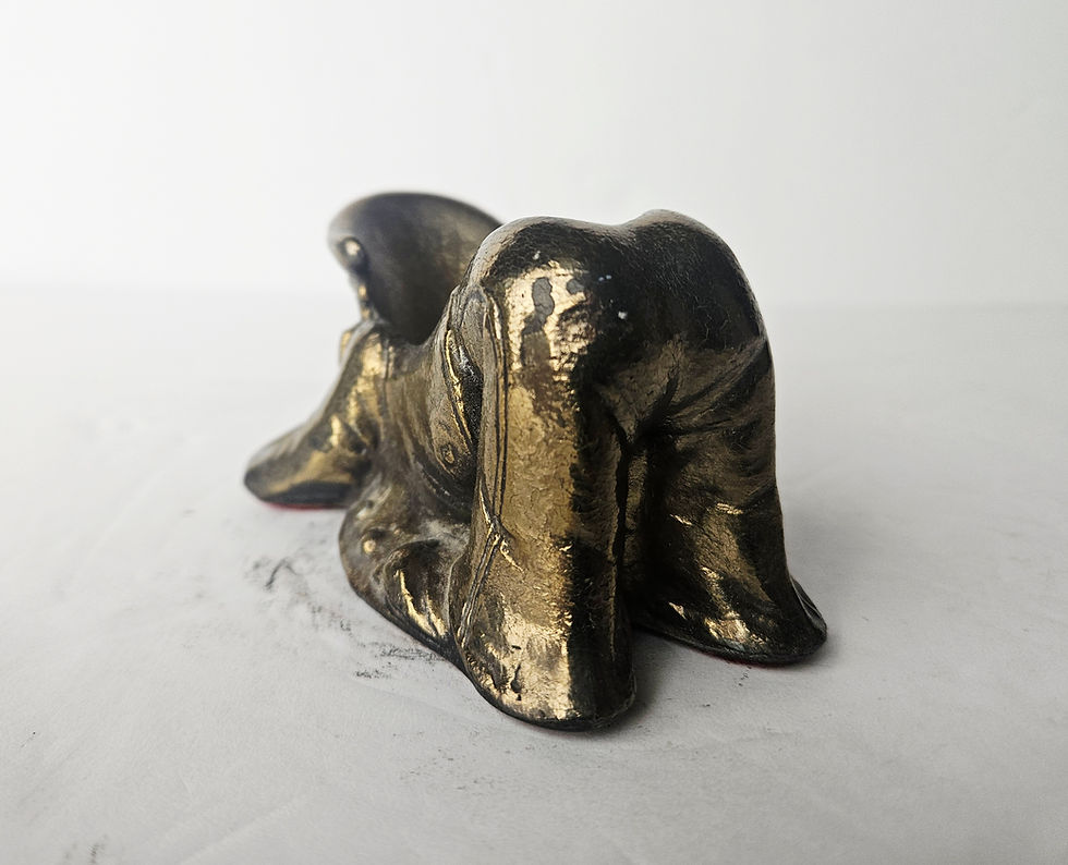 Thumbnail: Vintage C1920 -1940s PM Crafters Ronson Brass Sea Captain Tobacco Pipe Rest 