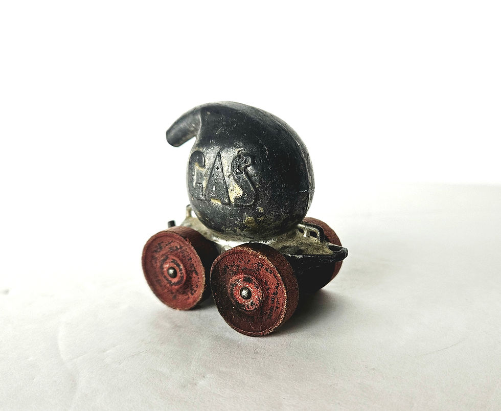 Thumbnail: Vintage c1930s Lead Manoil Barclay WW1 USA Army Chemical Gas Tanker Toy Car