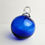 Thumbnail: Hand Blown Cobalt Blue Glass Ball Ornament
