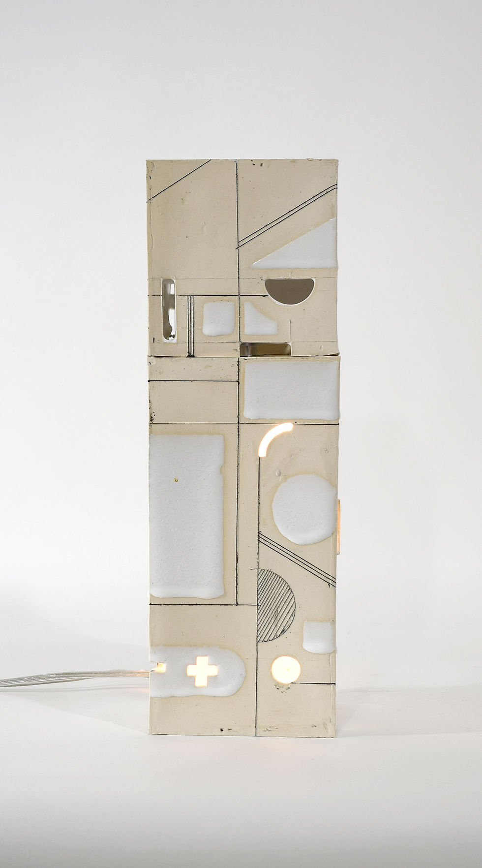 Thumbnail: white mishima one and half height  lamp