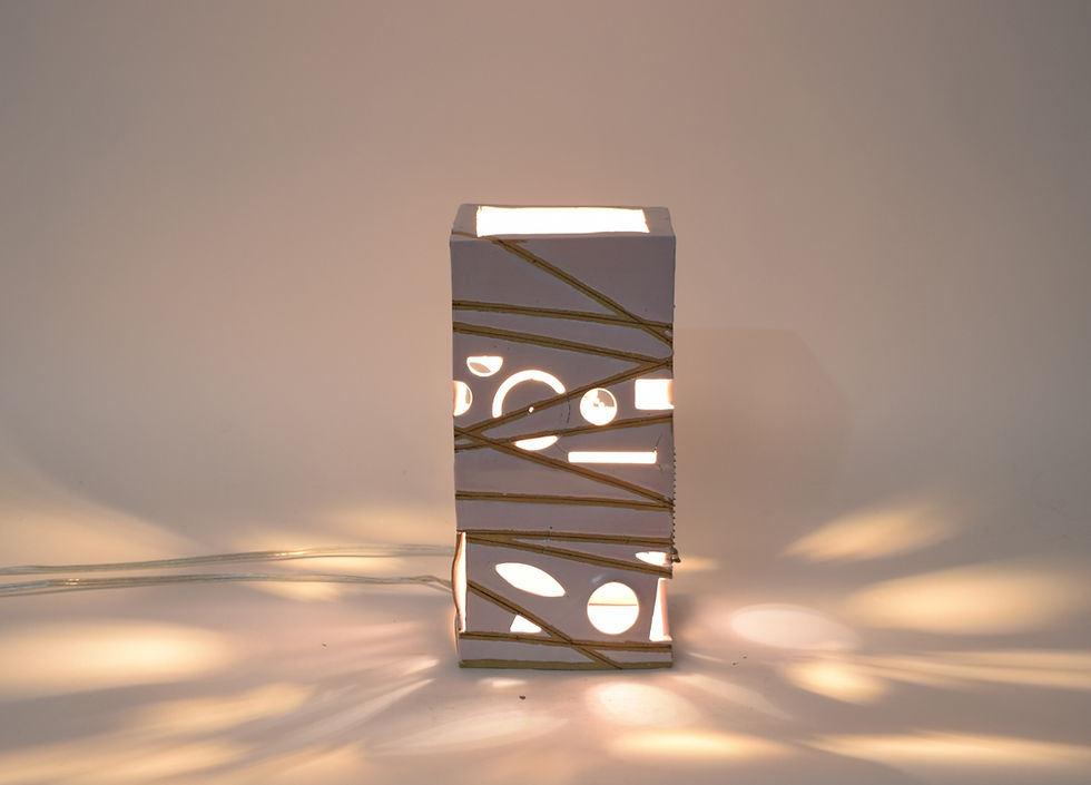Thumbnail: Pink diagonals & circles Lamp