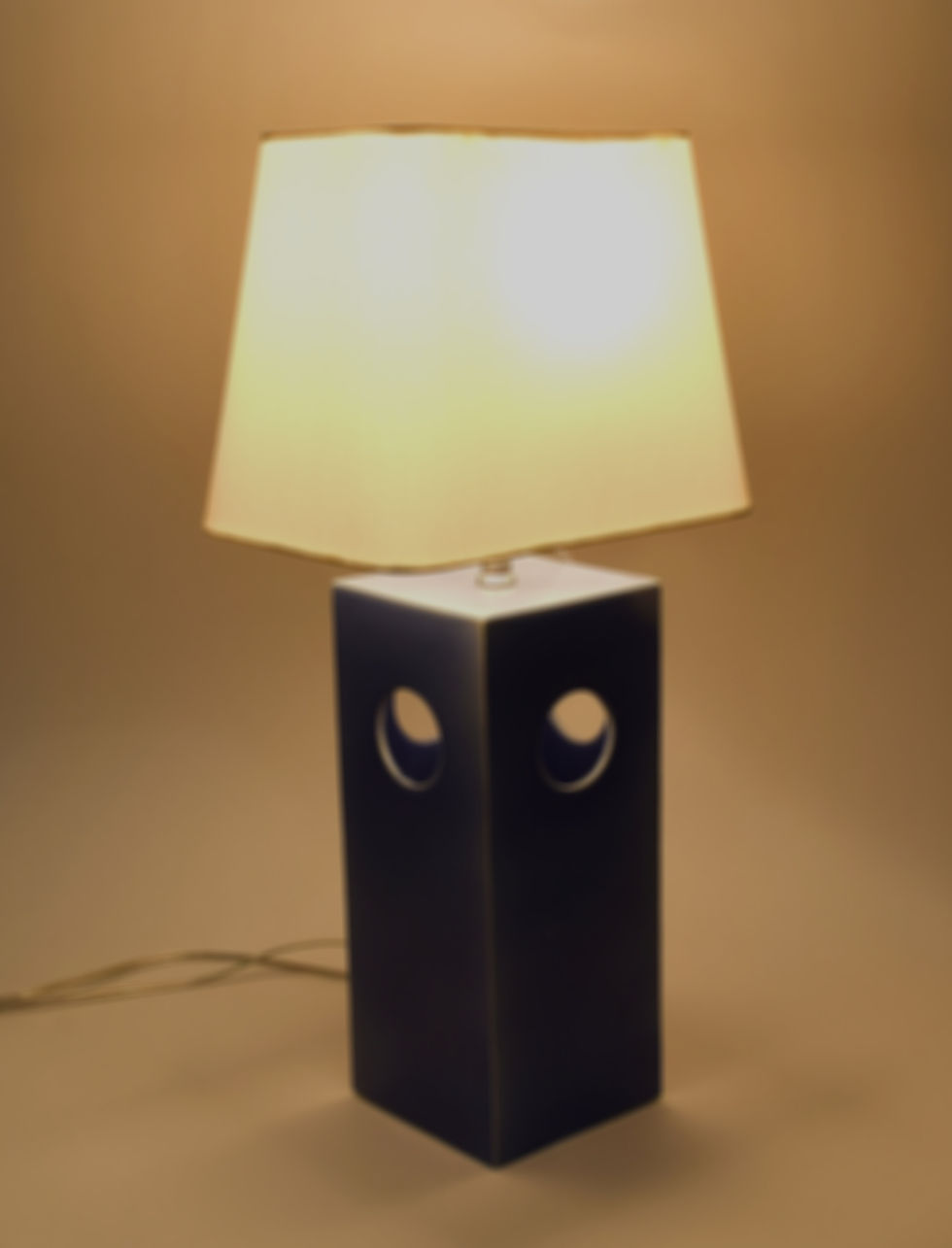 Thumbnail: Monarch Specialties Blue Ceramic Table Lamp – Modern Tall Designer Lamp