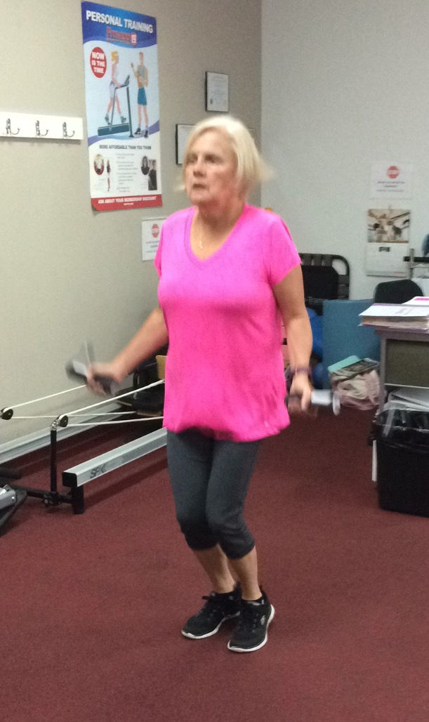 Kathy jump roping