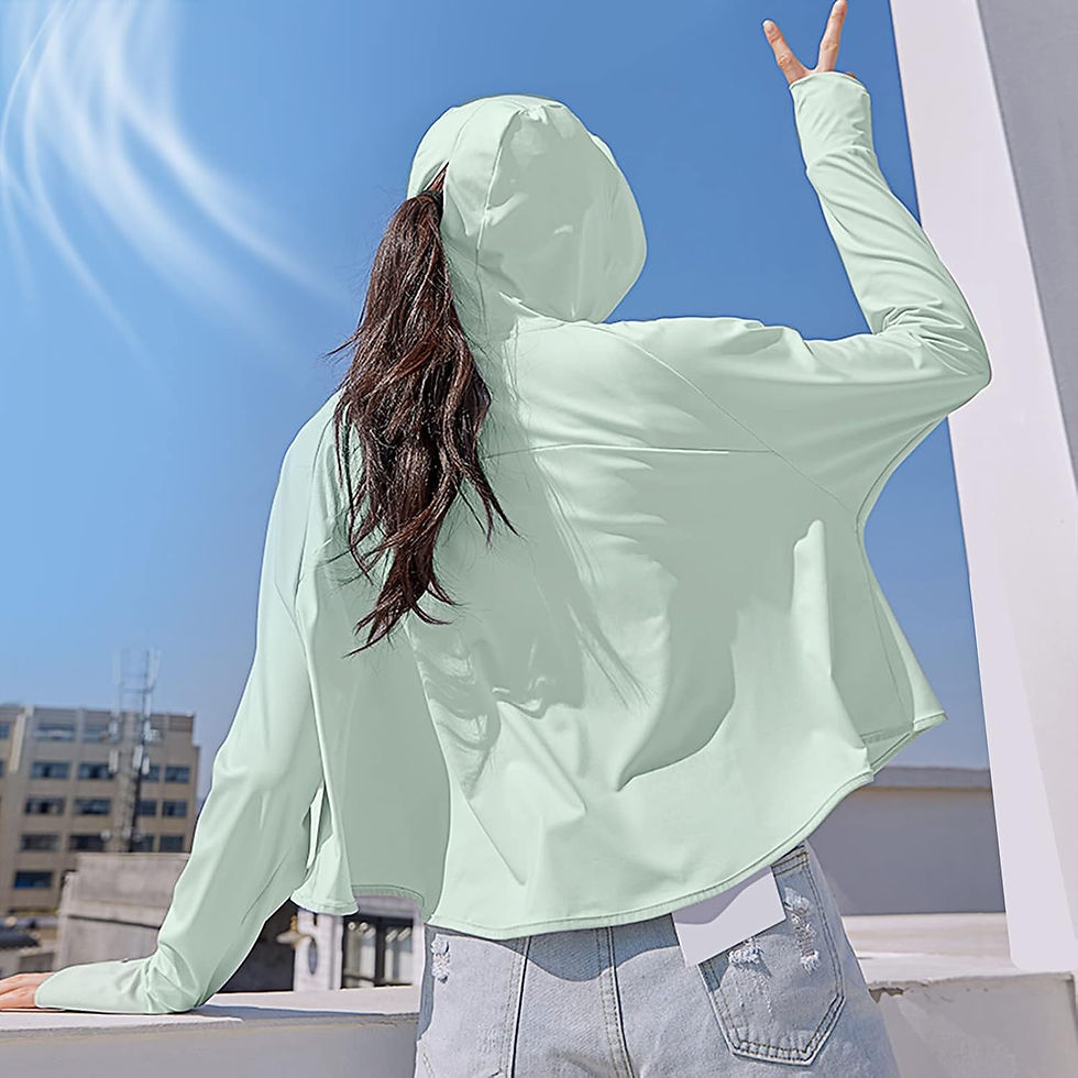 Thumbnail: Hercicy 2 Pcs Women's Sun Protection Jacket Hoodie with Mask UPF 50+ Lightweight