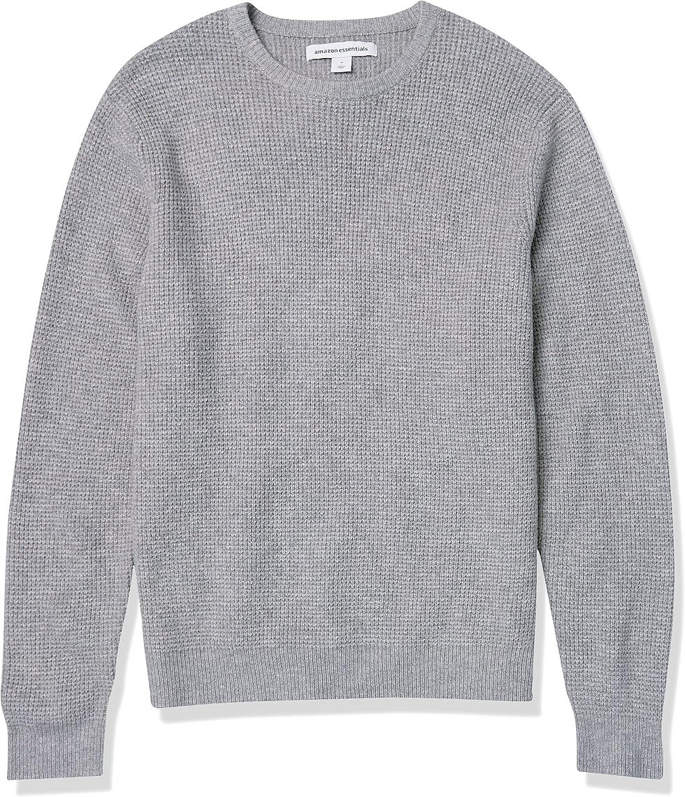 Thumbnail: Amazon Essentials Men's Long-Sleeve Soft Touch Waffle Stitch Crewneck Sweater