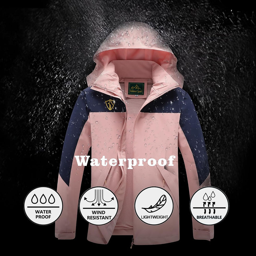 Thumbnail: GIISAM Rain Jacket for Women, Women's Waterproof Lightweight Rain Jackets Packab