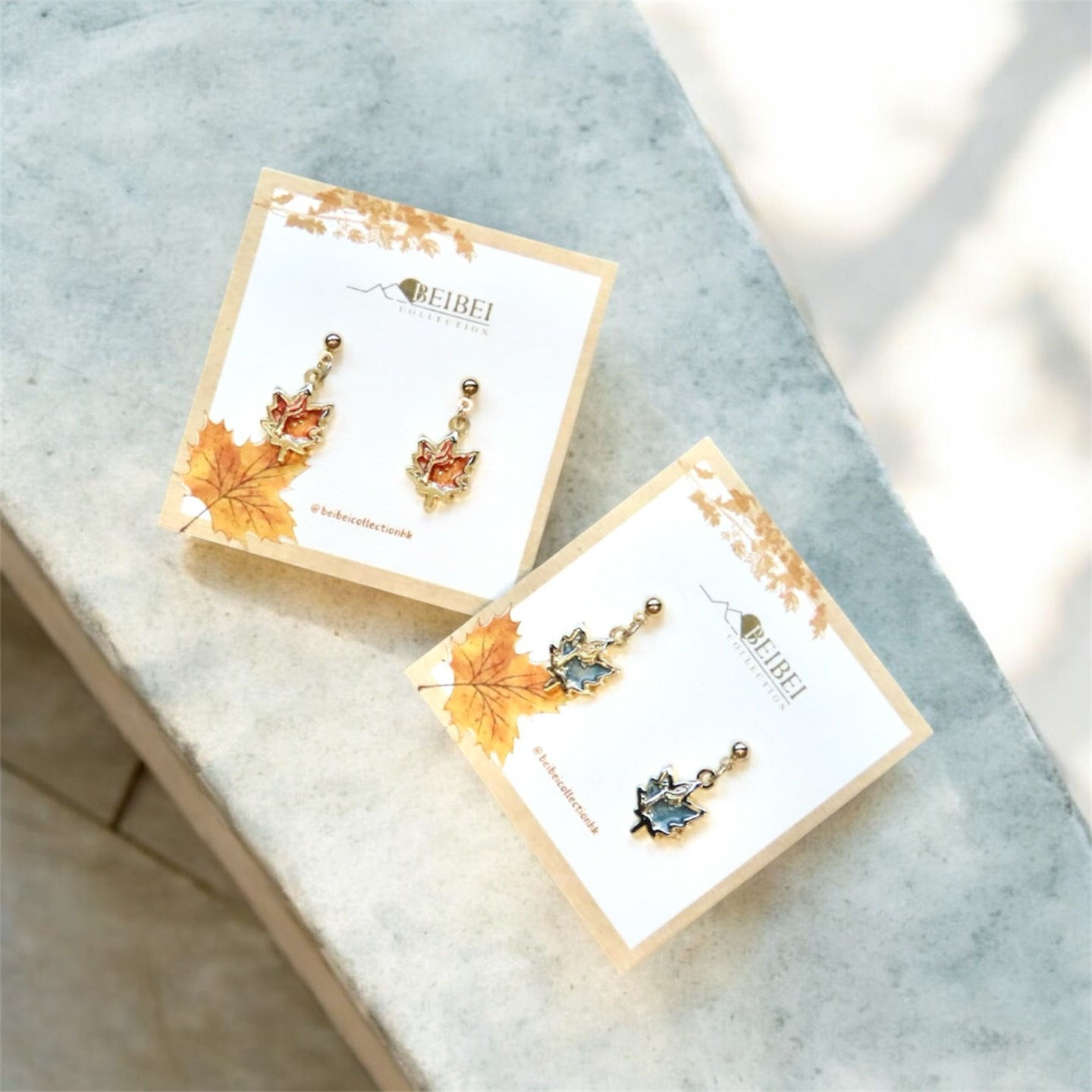 Autumn in Maple Leaves Earrings / Necklace