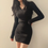 Miniatura: Women's Knit V-Neck Bodycon Dress.