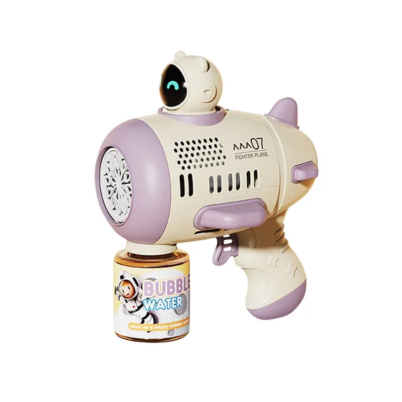 Miniatura: Bubble Machine Rocket Fully Automatic 12 Holes Shape Spaceman Blower with Light
