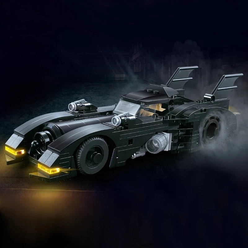 Thumbnail: Super Heroes Series Batmobile Building Blocks 1989 Classic Bat Chariot Car Model