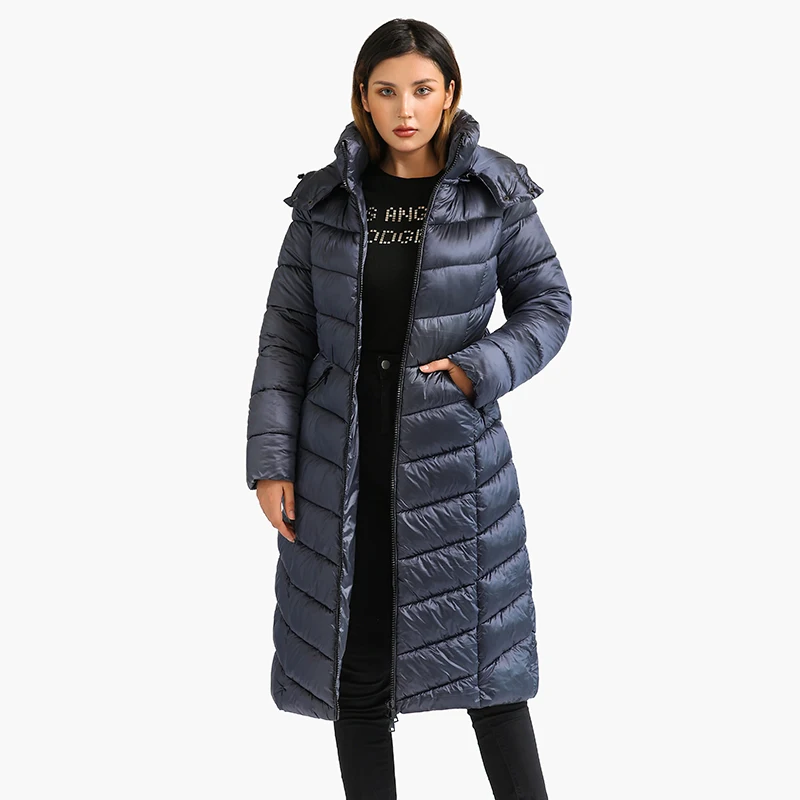 Miniature : Winter Windproof Waterproof Long Hooded Parkas Women Thick Warm Puffer Jackets C