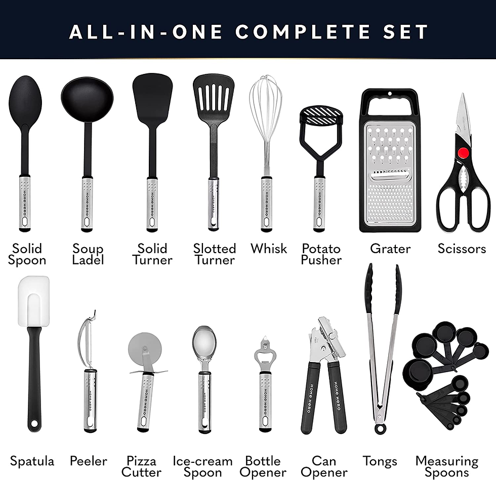 25 pcs Kitchen Utensils Set - Non-Stick Heat Resistant Cooking Utensils Set