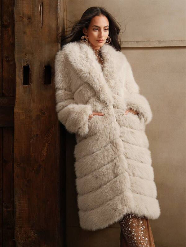 Miniatura: Anewsta Women’s Fashion Fluffy Long Coat – Stylish and Warm Winter Outerwear