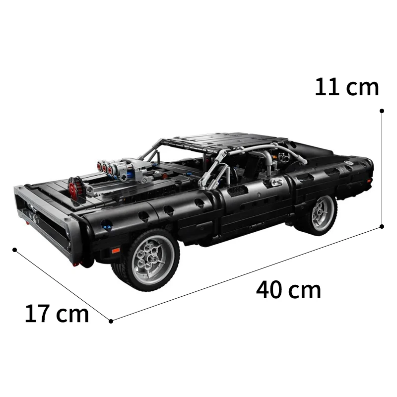 Thumbnail: 1077 Pcs Technical Dodge Charger Racing Car Building Blocks Model Moc 42111 Assembly