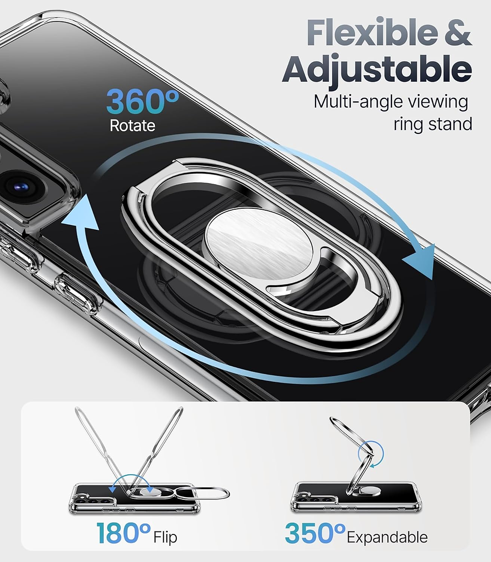 Thumbnail: Samsung Galaxy S22 Case with Stand and Double Ring Holder Anti Bump Shockproof