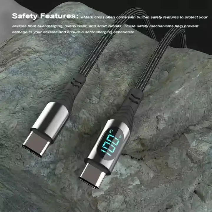 Miniatura: USB C to USB C Fast Charging Cable – 100W PD Charger, Braided Long USB Type-C