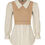 Miniatura: Casual Khaki Colorblock Ruffle Dress